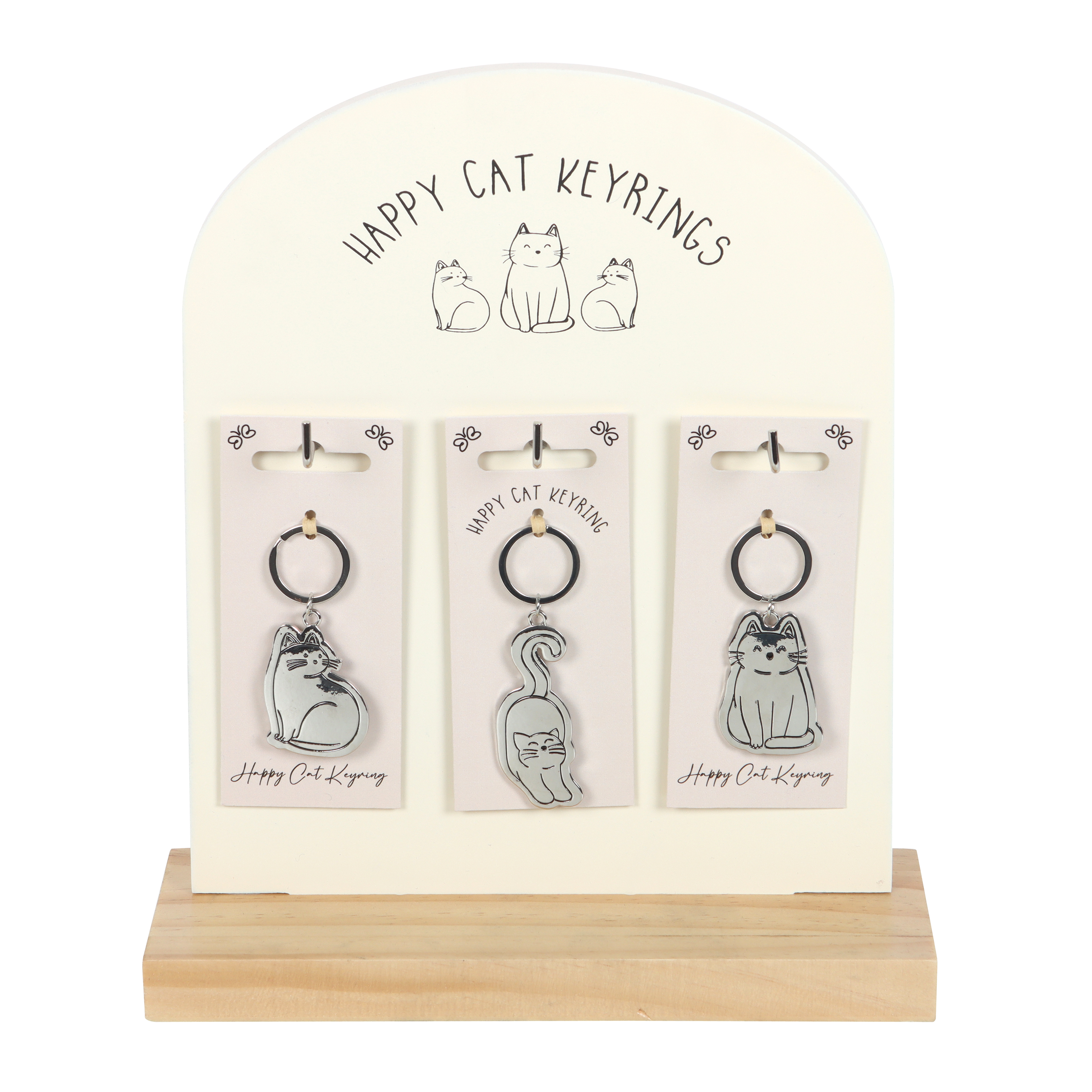 3ast Happy Cat keyring Display (24)