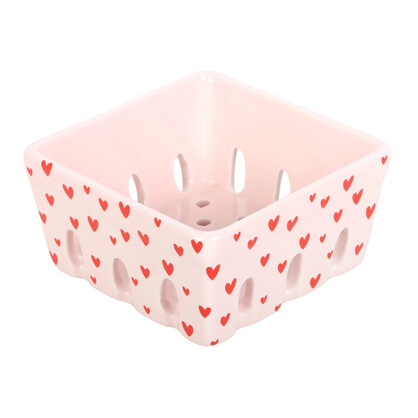 Pink Heart print basket