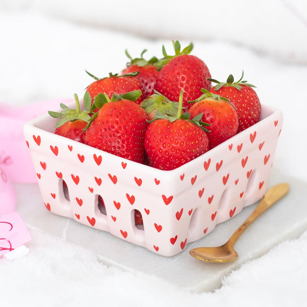 Pink Heart print basket