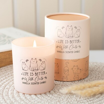Life is better with cats...vanilla candle