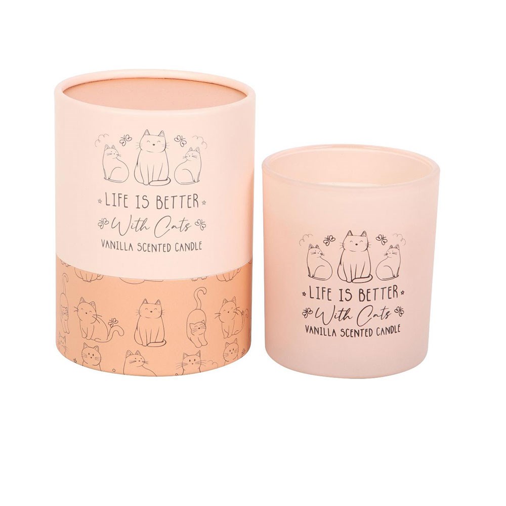 Life is better with cats...vanilla candle