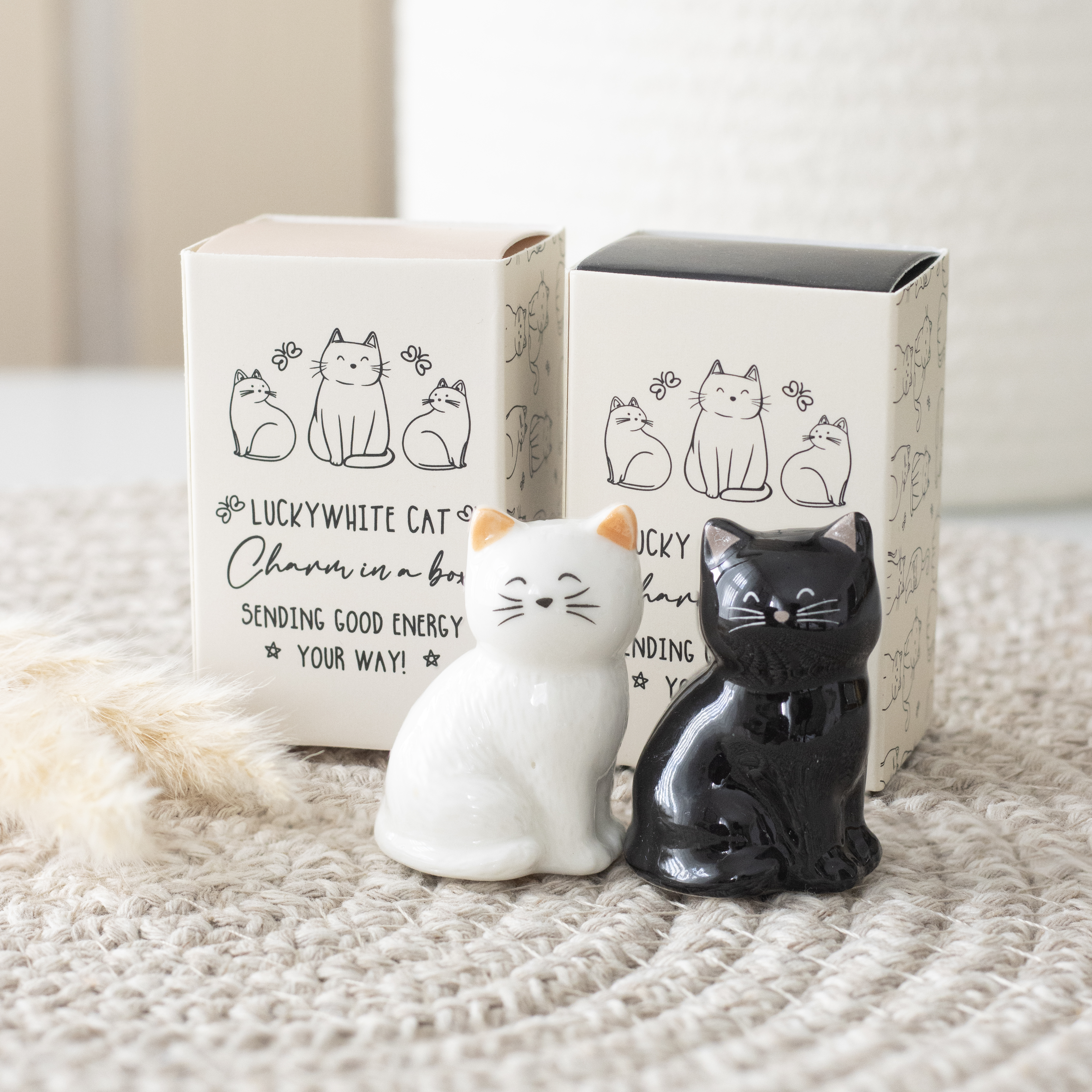 Lucky Cat charms in a display (24)
