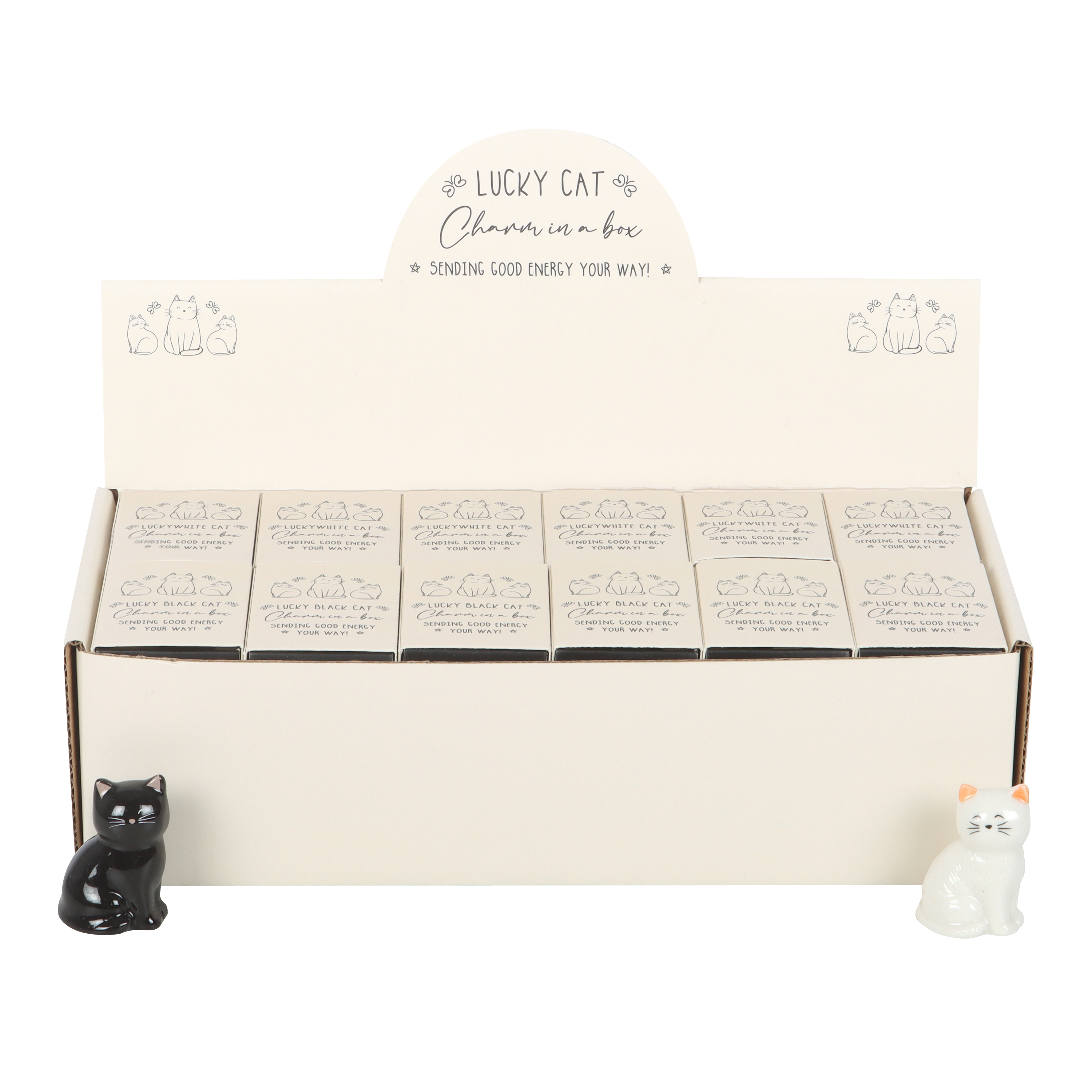 Lucky Cat charms in a display (24)