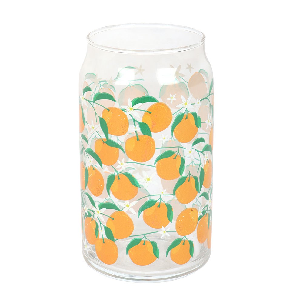 Italian Orange can style glass