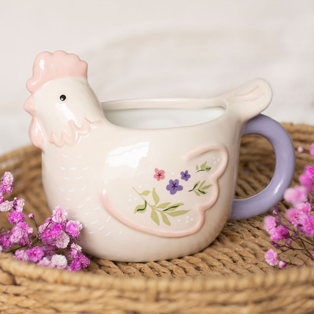 Hen shaped coffee mug