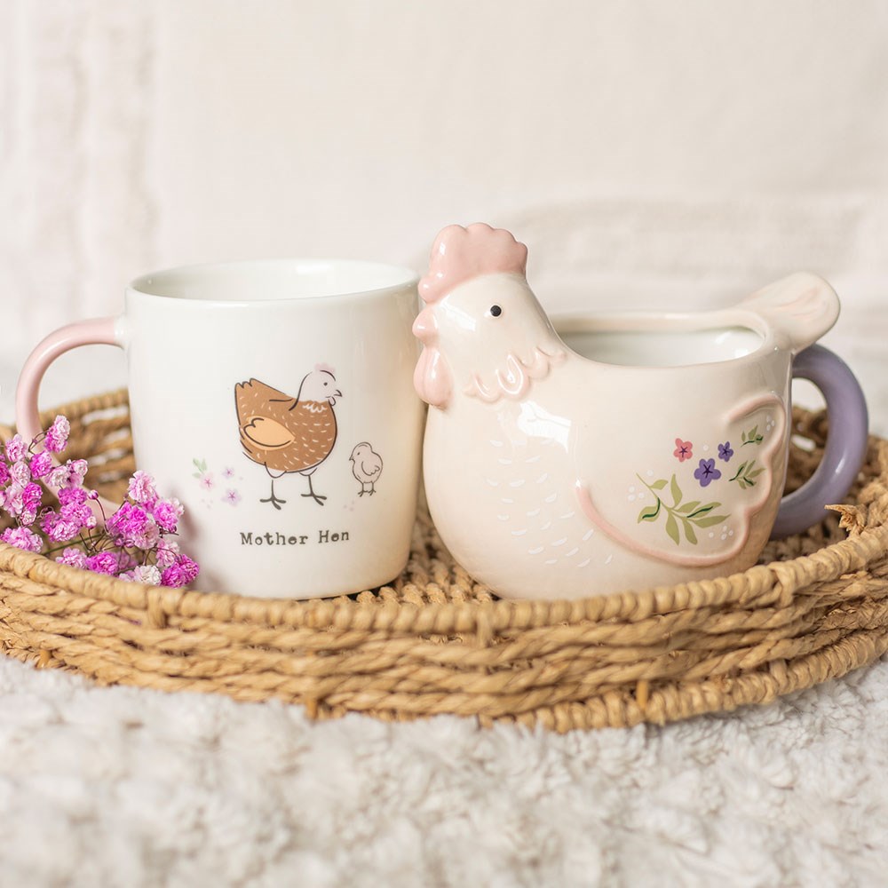 Hen shaped coffee mug