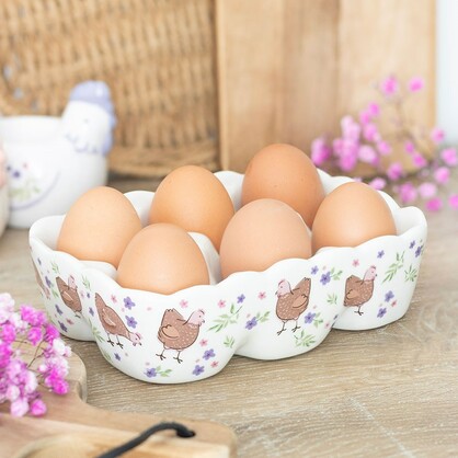 Floral print egg holder