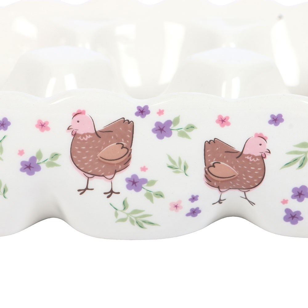Floral print egg holder