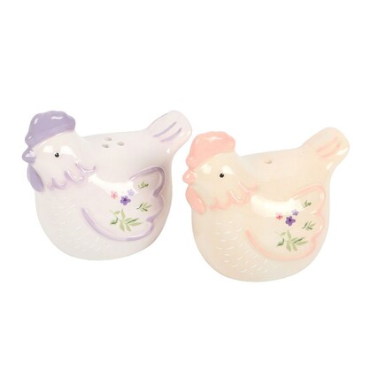 S/2 Hen salt and pepper shakers