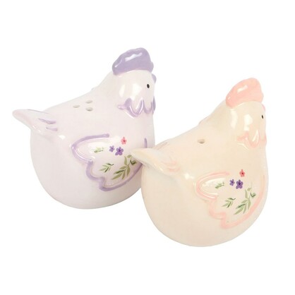S/2 Hen salt and pepper shakers