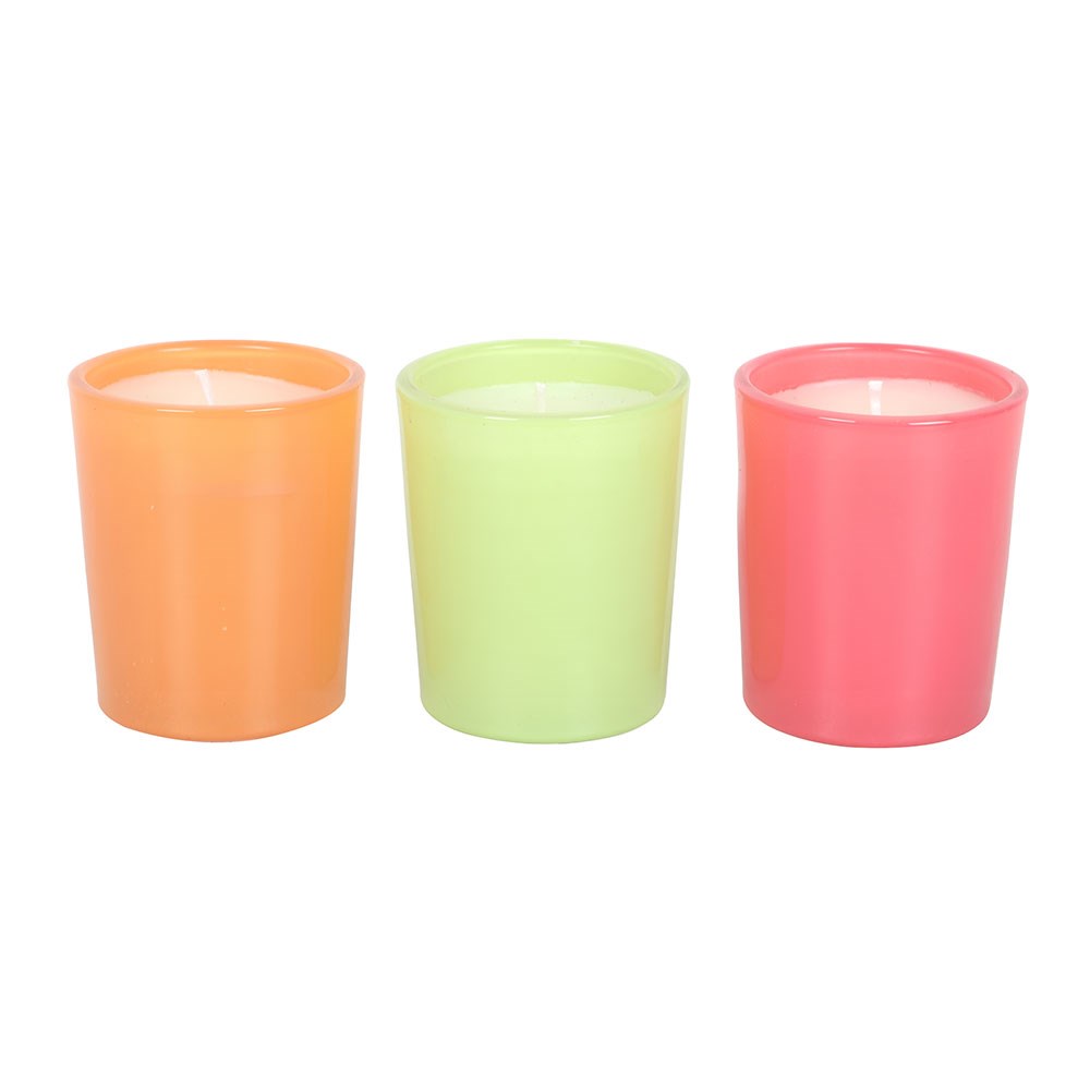S/3 Scents Around the World glass candles
