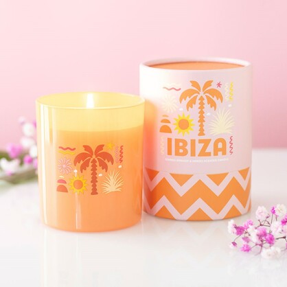 Ibiza Sunrise Apricot & Neroli glass candle