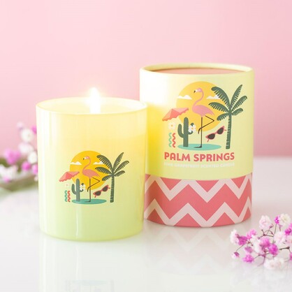Palm Springs Pink Grapefruit  glass candle