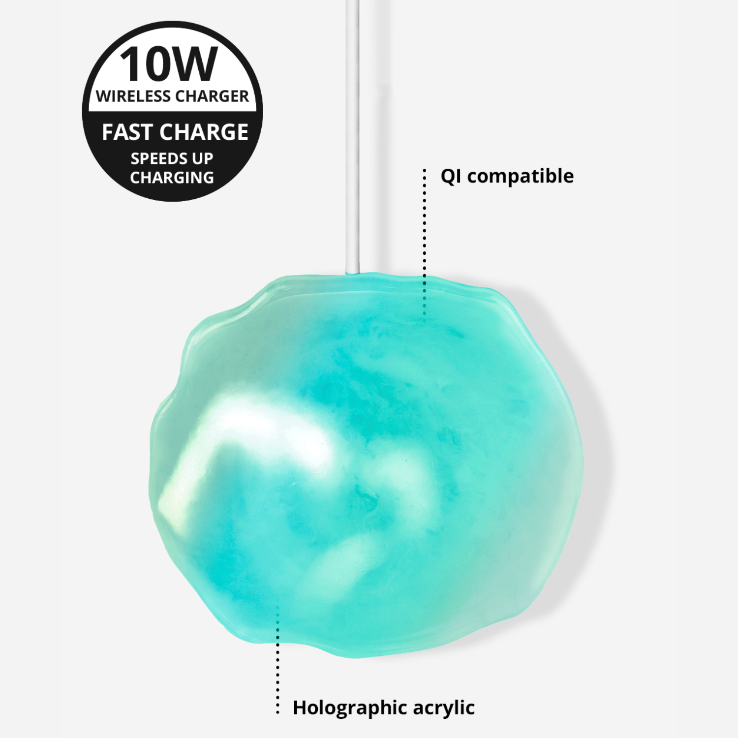 Aqua Crystal holographic wireless charger