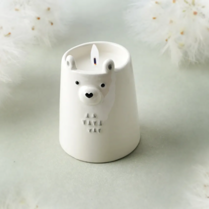 SWL Ceramic Bear Candle