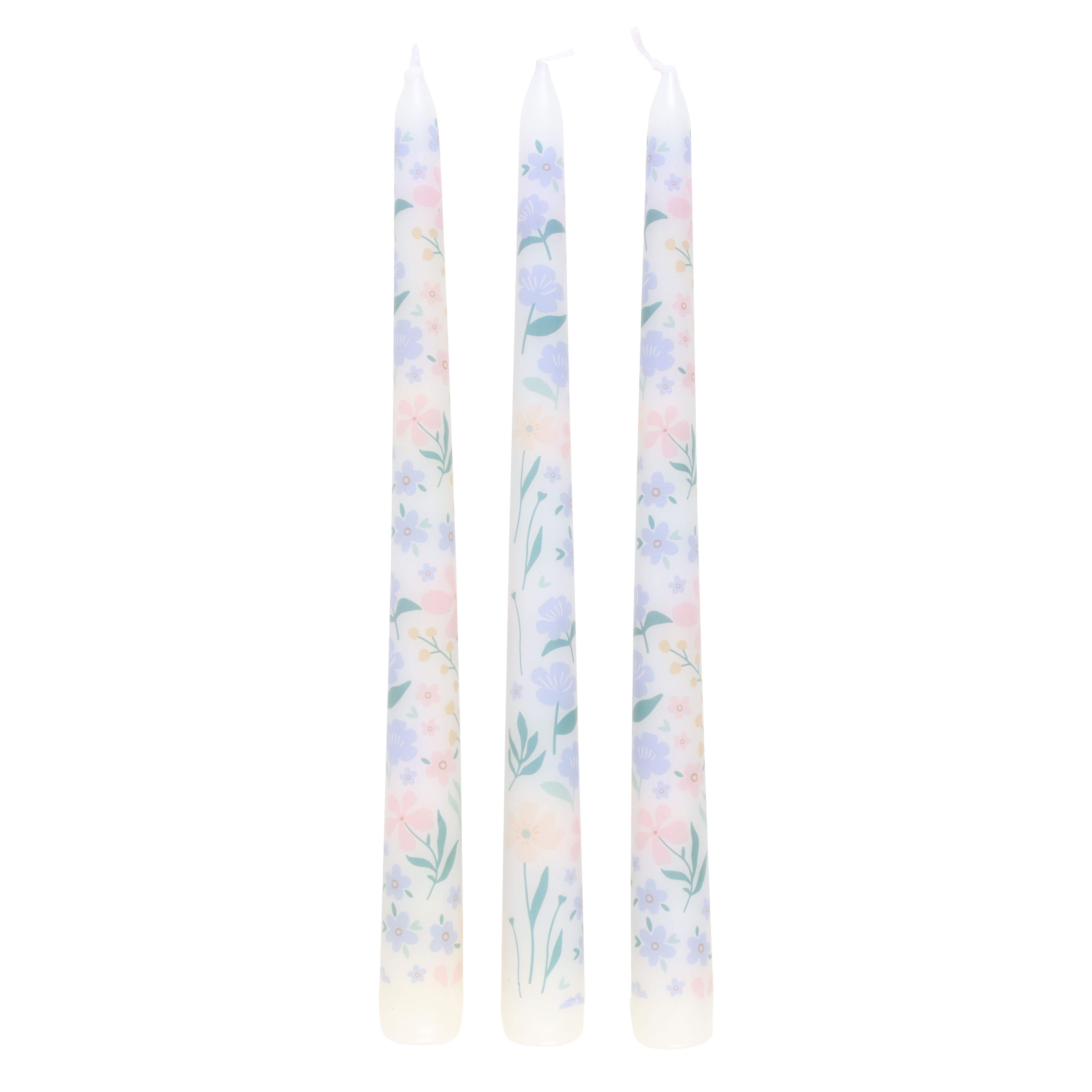 S/3 Blooming Floral taper candles