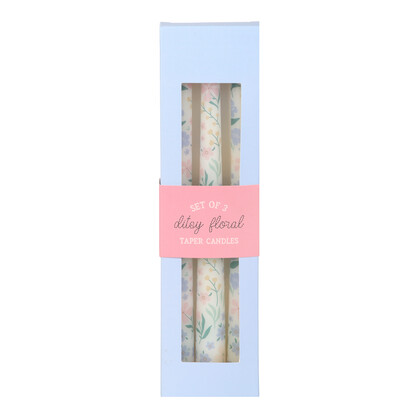 S/3 Blooming Floral taper candles