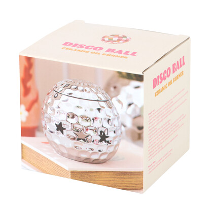 Silver Disco Ball oil burner