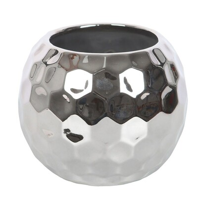 Silver Disco Ball planter