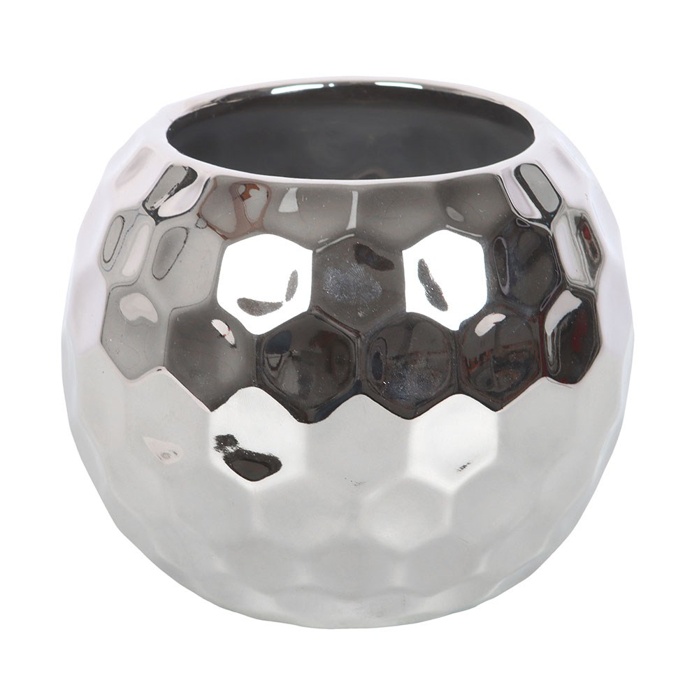 Silver Disco Ball planter