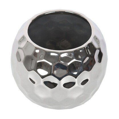 Silver Disco Ball planter