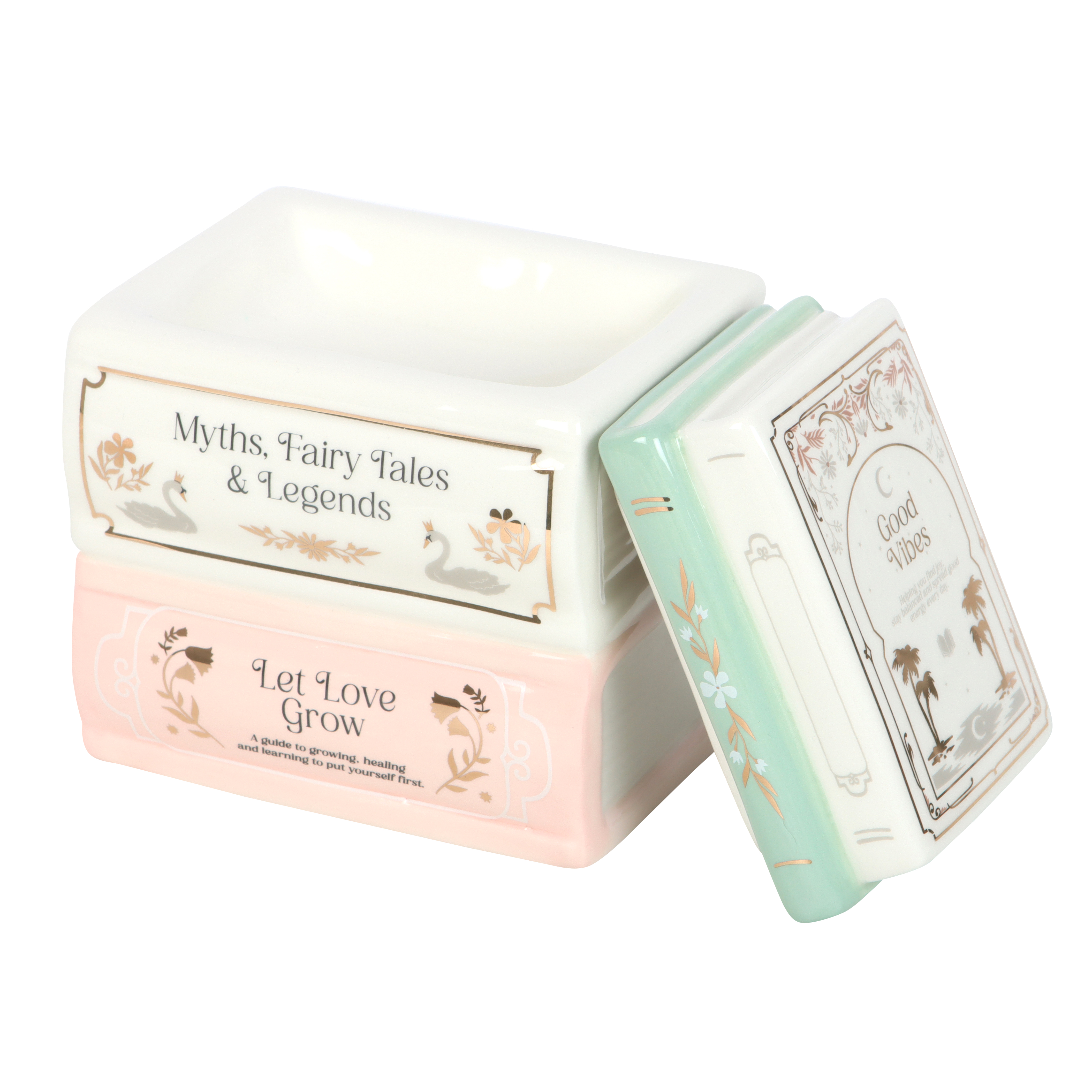 Book Stack oil burner and wax warmer