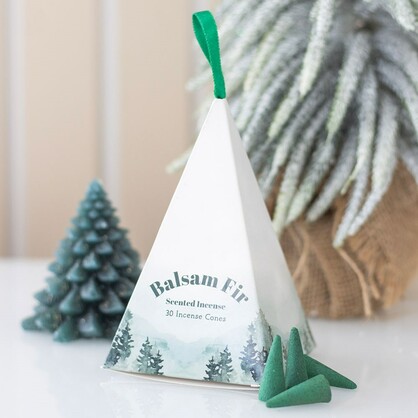 Balsam Fir Incense Cone Packs in display (12)