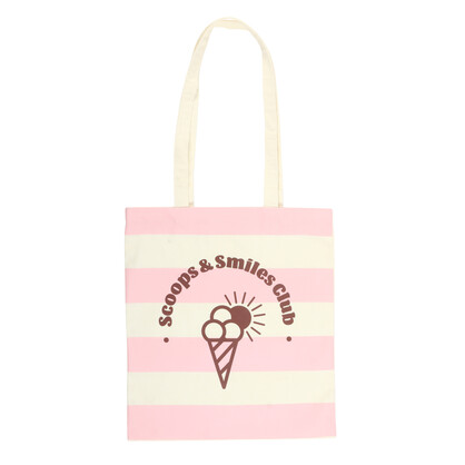 Pink Scoops & Smiles tote bag