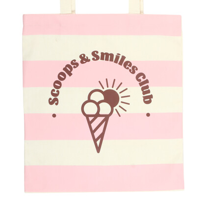 Pink Scoops & Smiles tote bag