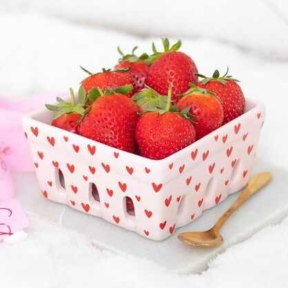 Pink Heart print basket