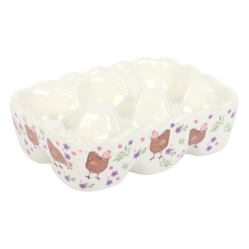 Floral print egg holder
