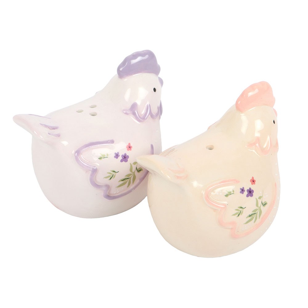 S/2 Hen salt and pepper shakers