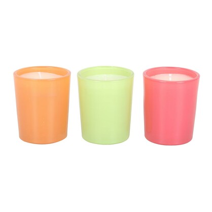 S/3 Scents Around the World glass candles