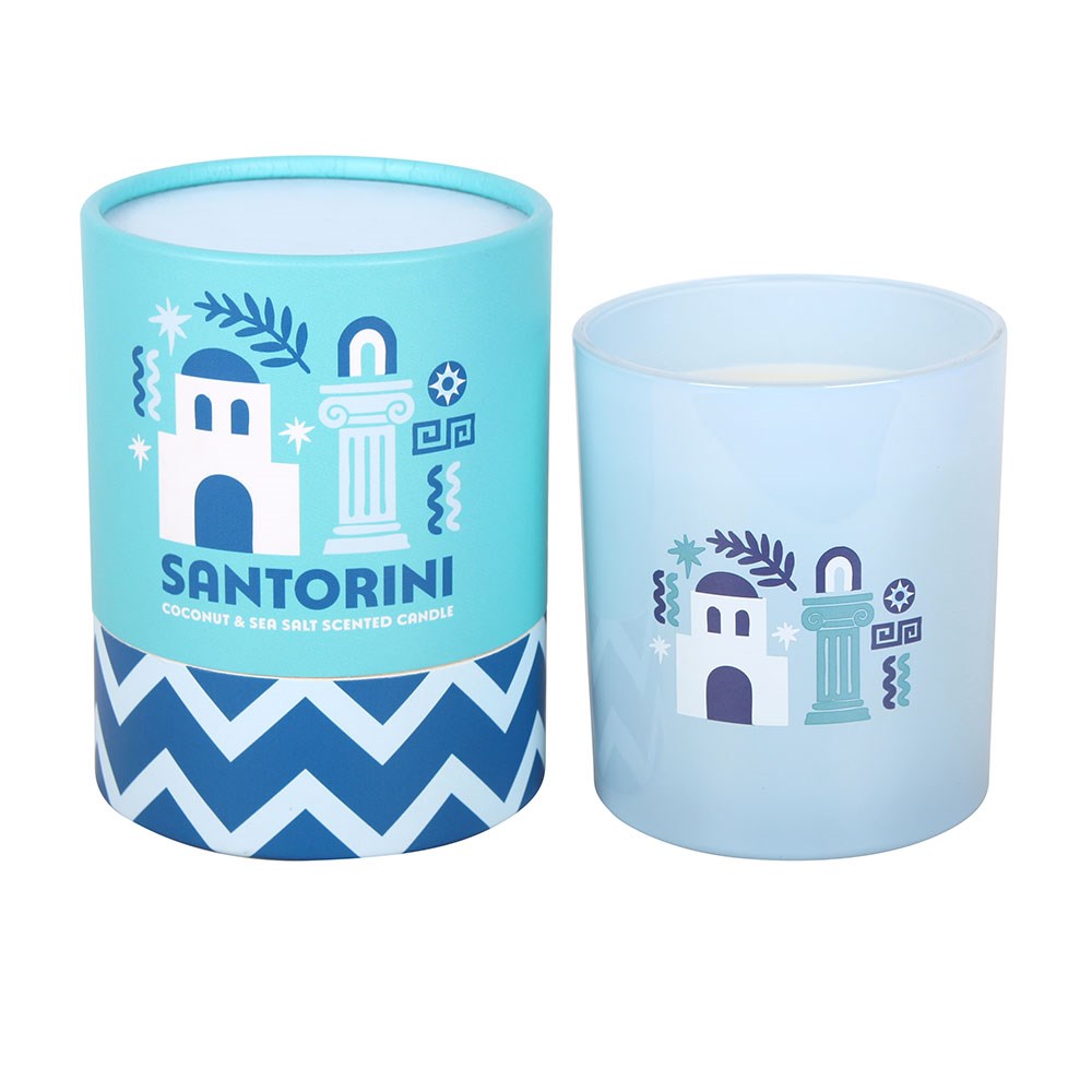 Santorini Coconut & Sea Salt glass candle