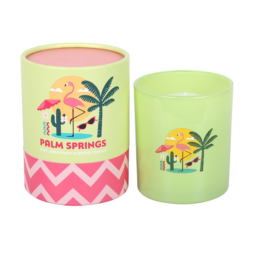 Palm Springs Pink Grapefruit glass candle