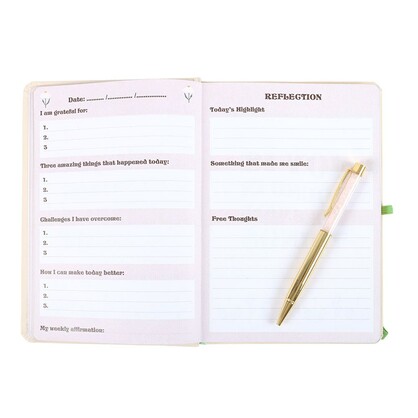Keep Growing notebook with Rose Quartz Pen