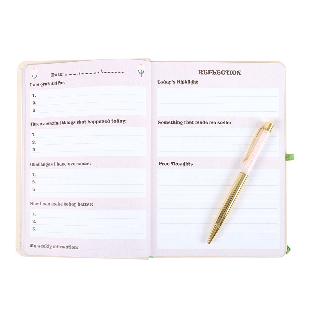 Keep Growing notebook with Rose Quartz Pen
