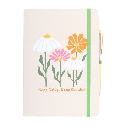 Keep Growing notebook with Rose Quartz Pen
