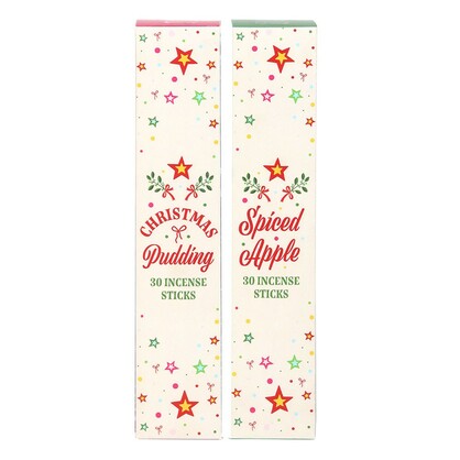 S/2 Christmas incense stick packs