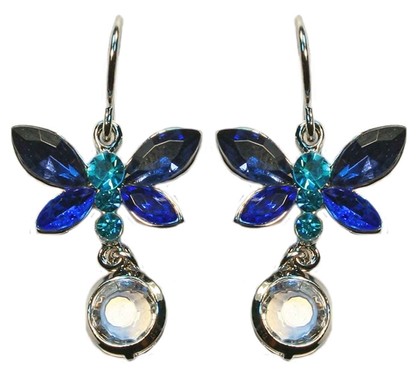 E1759 BLUE BUTTERFLY EARRINGS