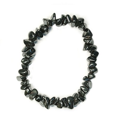 BR4039  CHIP BRACELET - HEMATITE