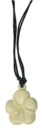 BC98 FRANGIPANI FLOWER BONE CHOKER