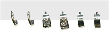 E1728 SET OF 3 RHODIUM HOOP EARRINGS