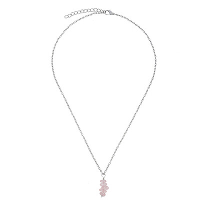 P7756 ROSE QUARTZ CHIP PENDANT