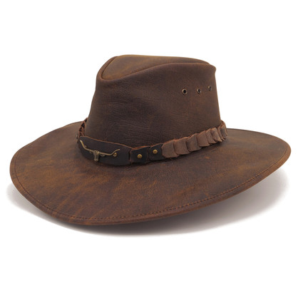 6HW46 - Brumby Shapeable Leather Hat