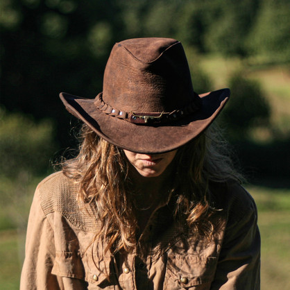 6HW46 - Brumby Shapeable Leather Hat
