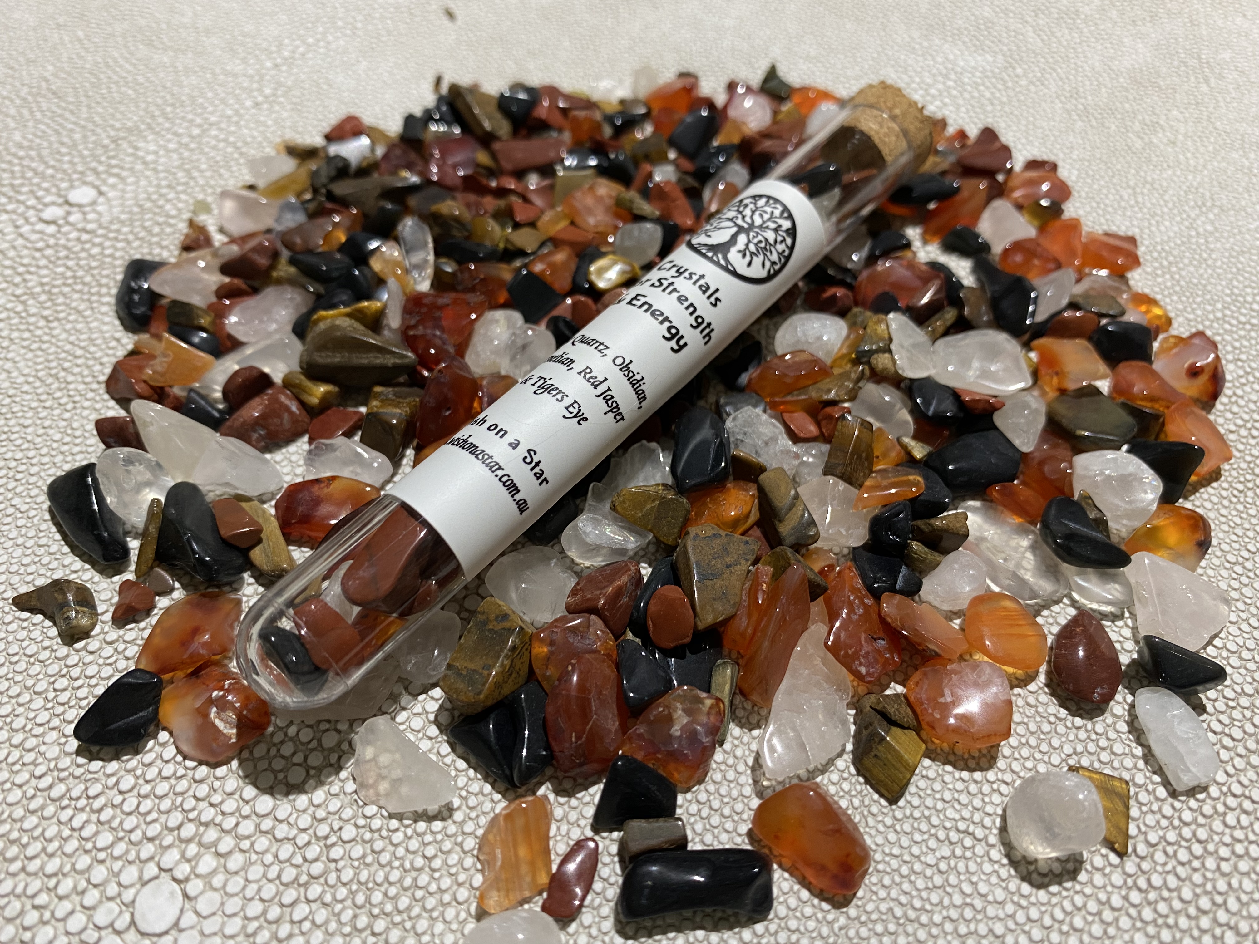 Strength & Energy Mini Crystal Tubes