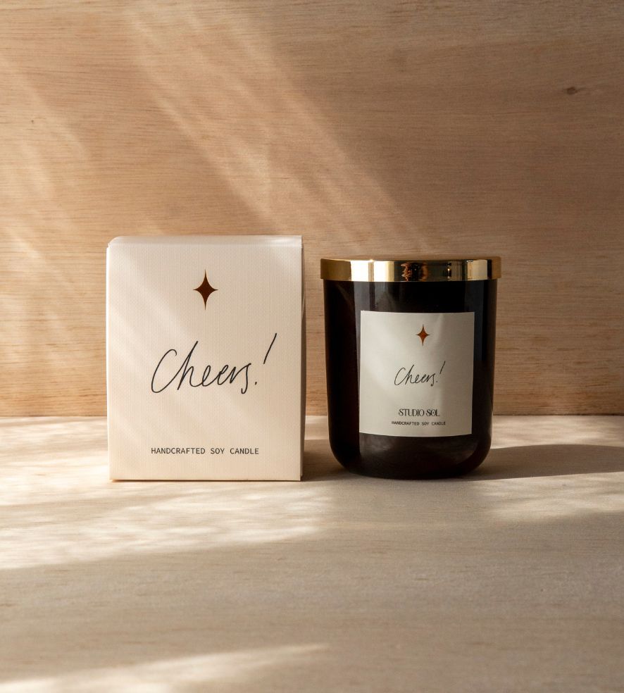 Classic Sentiments Candle | Cheers!
