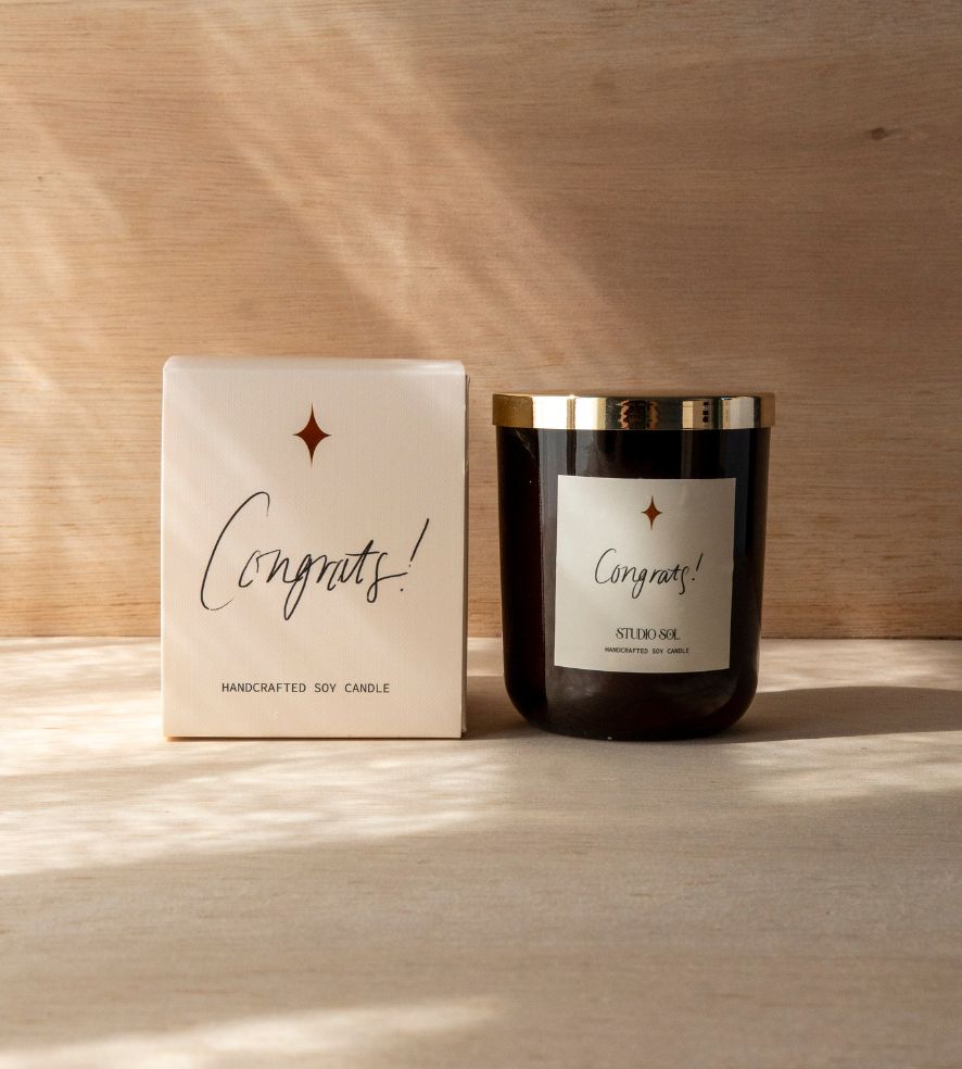Classic Sentiments Candle | Congrats!