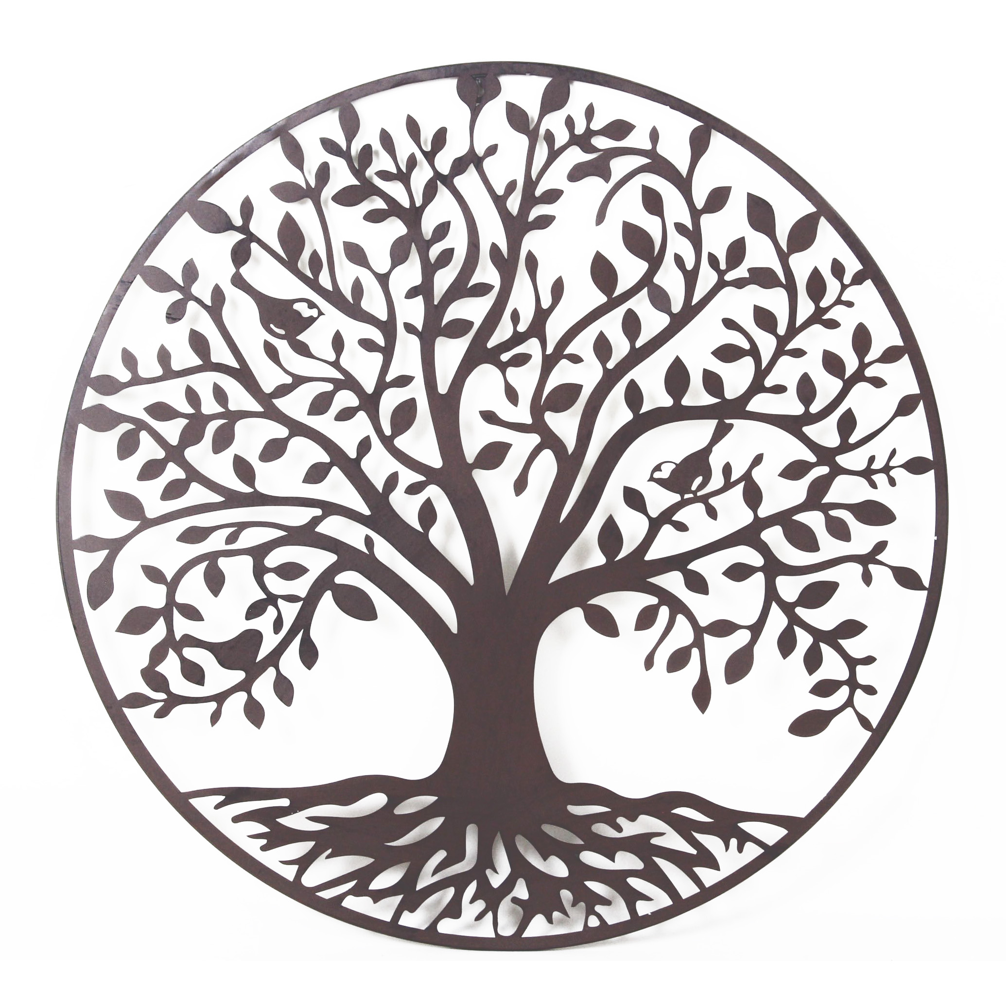 80*1*80cm Rusty Tree of Life Metal Wall Décor